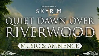 Quiet Dawn Over Riverwood | Music & Ambience from Skyrim's Peaceful River Village | 3 Hours