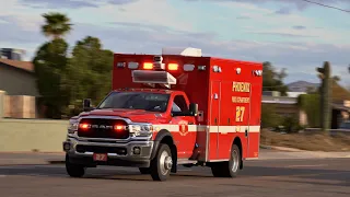 Phoenix Fire Dept. Rescue 27 transporting