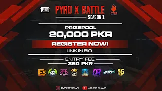 HOW TO REGISTER IN PYRO X BATTLE S1 | 20000 PRIZE POOL | PLAY AGAINST ROAR, FS, BABLU, star  | PUBG