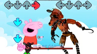 FNF Peppa ALL PHASES vs FNAF Sings Piggy Girl | Friday Night at Freddy's | Bluey FNF Mods