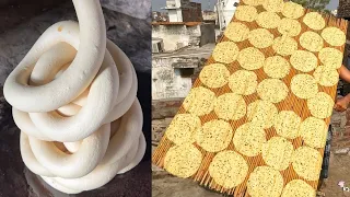 ऐसे बनाया जाता है असली हिंदुस्तानी पापड़🇮🇳😱 Special Handmade Papad of Amritsar😳😳 Indian Street Food
