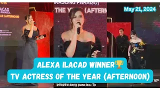 ALEXA ILACAD - BONGGA NG SPEECH VERY ELOQUENT | VCPA TV ACTRESS OF THE YEAR AWARD #alexailacad