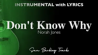 Don't Know Why - Norah Jones (Acoustic Karaoke)