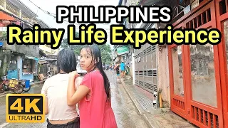 VERY NICE WET EXPERIENCE | RAINY WALK at Backstreet Alley in COMMONWEALTH Philippines [4K] 🇵🇭