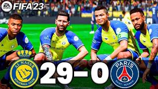 FIFA 23 - MESSI, RONALDO, MBAPPE, NEYMAR, ALL STARS PLAYS TOGETHER | Al NASSR 22-0 PSG