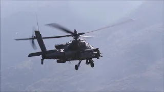 US Army AH-64 Apache live fire exercise in Greece