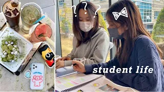 busy student life in korea // school vlog, cafe study, picnic, 2nd vaccine