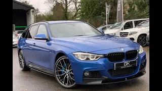 2017 BMW 335d M Sport Xdrive Touring in Estoril Blue with M Performance Kit and 20 inch alloys at GK