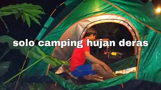 DI ATAS TEBING HUJAN DERAS SOLO CAMPING#camping #alone #rainsounds