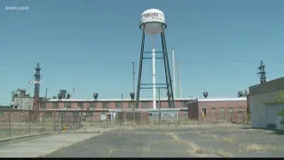 Security guards patrol old Kaiser metal plant for unwanted visitors