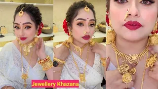 Jewellery Khazana Gold plated copper jewellery collection । Exclusive Necklace। নয়া । শাখা বাঁধানো