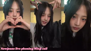 Newjeans phoning live 2024/02/20 (Engsub) Minji call