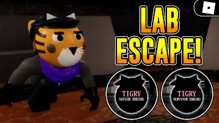 HOW TO ESCAPE THE BOOK 2: CHAPTER 12 (LAB) MAP + GET THE TIGRY ENDINGS IN PIGGY! | ROBLOX