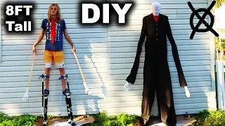 SLENDER MAN IS BACK!! (DIY 8 Foot Tall Slenderman Costume With Stilts!) | JOOGSQUAD PPJT