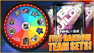OPENING 5 RANDOM THEME TEAM PACKS! - NHL 22 Wheel Spins