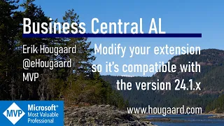 Modify your extension so it's compatible with the version 24.1.x in Business Central