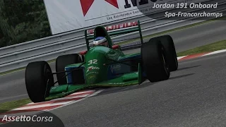 Assetto Corsa Jordan 191 Schumacher vs. Spa-Francorchamps