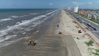 Pumping 1 million cubic yards of Sand for  the  Beach Restore on Galveston Island