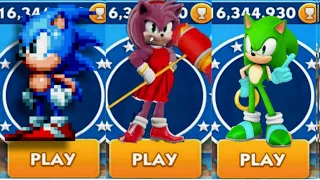 Sonic Dash - Classic Sonic VS Hunter Amy VS  Jet Sonic _ Movie Sonic vs All Bosses Zazz Eggman