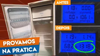 🔌 Desligar GELADEIRA ANTIGA da TOMADA toda NOITE, economiza ENERGIA? 🤷‍♂️