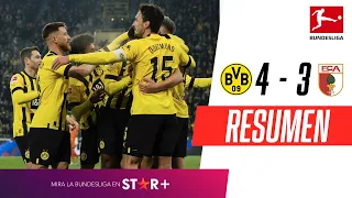 ¡PARTIDAZO Y TRIUNFAZO DEL DORTMUND EN LA VUELTA DE HALLER! | B. Dortmund 4-3 Augsburgo | RESUMEN