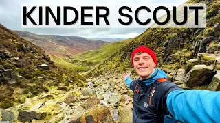 KINDER SCOUT via Grindsbrook Clough - Solo Hike - Peak District