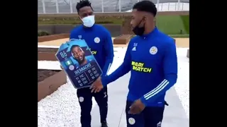 Kelechi Iheanacho (senior man)wins FIFA of the month plaque #kelechiiheanocho