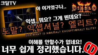 【D2R】디아블로2레저렉션:너무쉽게 정리했습니다.노멀, 익셉셔널, 엘리트?(D2R.What is Normal? Exceptional? elite?).