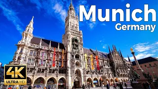 Munich, Germany Walking Tour (4k Ultra HD 60fps) – With Captions