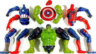 Assemble Hulk Smash VS Spiderman VS Captain America Avengers Superhero Toys