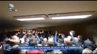 Stirile Kanal D (26.03.) - Protest spontan la metrou! Transportul subteran, blocat de azi dimineata!