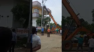 EV pole dismental #torrent #torentpower#agra #construction #ada #constructionequipment #after