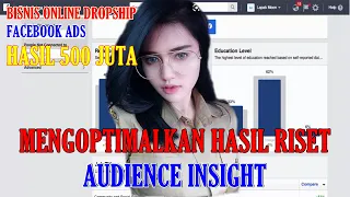 Cara Mengoptimalkan Hasil Target Riset Audience Insight Iklan FB Ads bisnis online dropship #Part03