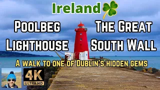 Looking for FREE things to do in DUBLIN? The GREAT SOUTH WALL and POOLBEG LIGHTHOUSE Walk | 4K