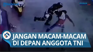 BELA PEREMPUAN TERANCAM, Anggota TNI Sigap Mengamankan Pria Bawa Parang di SPBU di Kalsel