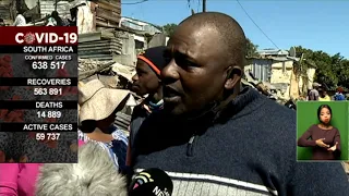 Hundreds left destitute after their informal settlement burnt down in Hout Bay