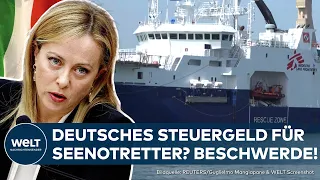 MIGRATION IN ITALIEN: MELONI BESCHWERT SICH BEI SCHOLZ über Steuergeld für deutsche Seenotretter