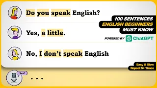 English Speaking Practice | Selected by ChatGPT | Basic Conversations for Beginners 1