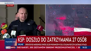 Rzecznik KSP nadkom. Marczak: Doszło do zatrzymania 27 osób. Część z nich to osoby poszukiwane