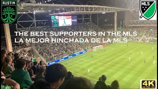 Austin FC vs Timbers - The best supporters in MLS. La mejor Hinchada de la MLS. Q2 Stadium