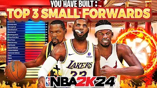 TOP 3 BEST SMALL FORWARD BUILDS ON NBA 2K24 CURRENT GEN! THE MOST OVERPOWERED SMALL FORWARD BUILDS!