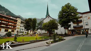 Relaxing Evening Walk in Mayrhofen, Zillertal 🇦🇹 Austria, Binaural City Sounds, ASMR