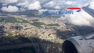 British Airways Dove A319 Scenic Approach over London