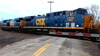 Norfolk Southern Excessive Alarms. I Was Filming a CSX Train And Then Whoa! Pair CSX Rebuilt Engines