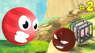 Несносный КРАСНЫЙ ШАРИК спасает любимую #2. Мультик ИГРА Red Ball 3 на Игрули TV