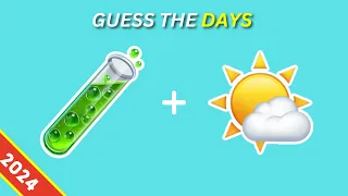 Guess the Days By Emoji ! | Guess the Days of Week | Days Emoji Quiz 2024 #quiz