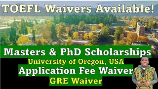 Application Fee Waiver I GRE Optional I TOEFL Waive I $30k Stipend I Graduate Scholarship in the US