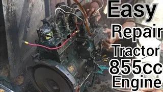 rebuild 3 cylinder Kubota engine || tractor mini engine