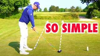 The easiest driver swing for straight tee shots (simple golf tips)