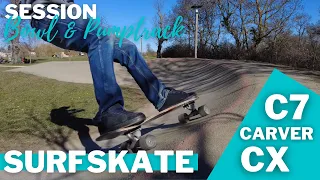 SURFSKATE - Test CARVER CX/C7 - Bowl & Pumptrack